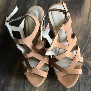 Charming Charlie Tan Wedges. 🌞